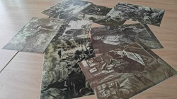 Новооскольские юнармейцы получили в дар коллекцию рисунков солдат ВОВ