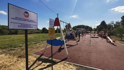 Новая детская площадка появилась в селе Серебрянка Новооскольского городского округа
