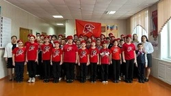 Торжественная церемония посвящения в юнармейцы прошла в Шараповской СОШ Новооскольского округа