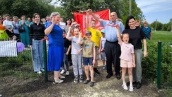 Обновлённая спортивно – игровая площадка открылась для жителей села Барсук Новооскольского округа